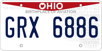 OH license plate GRX6886