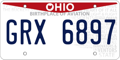 OH license plate GRX6897