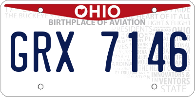 OH license plate GRX7146