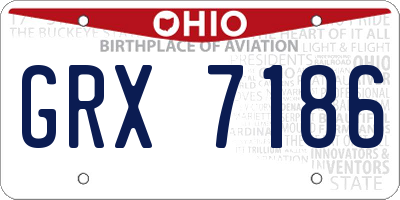 OH license plate GRX7186