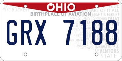 OH license plate GRX7188