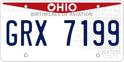 OH license plate GRX7199