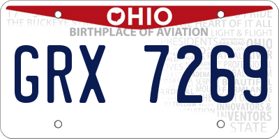 OH license plate GRX7269