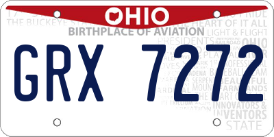 OH license plate GRX7272