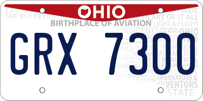 OH license plate GRX7300