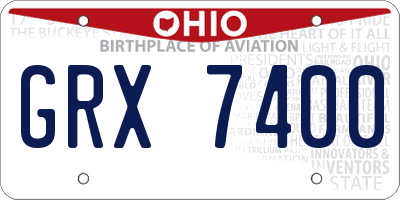 OH license plate GRX7400