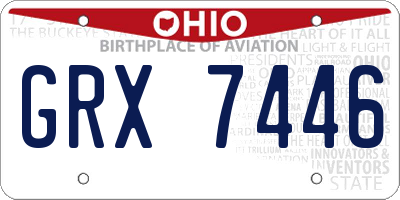 OH license plate GRX7446