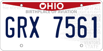 OH license plate GRX7561