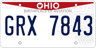 OH license plate GRX7843