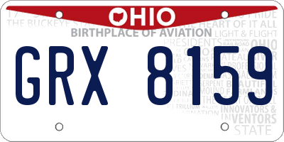 OH license plate GRX8159