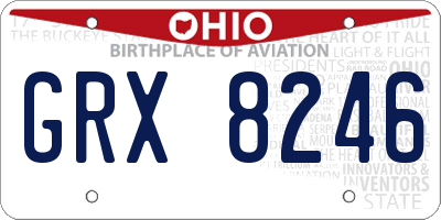 OH license plate GRX8246