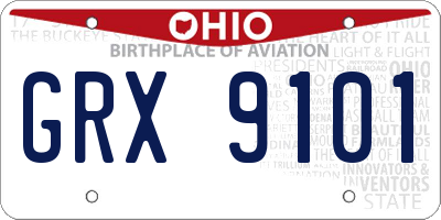 OH license plate GRX9101