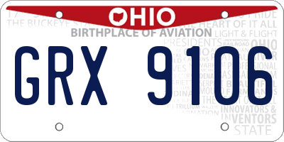 OH license plate GRX9106