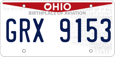 OH license plate GRX9153