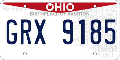OH license plate GRX9185