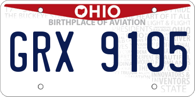 OH license plate GRX9195
