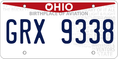 OH license plate GRX9338