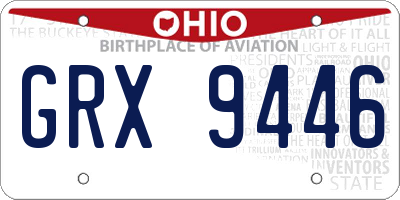 OH license plate GRX9446