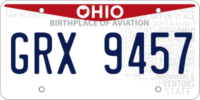 OH license plate GRX9457