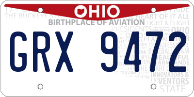 OH license plate GRX9472