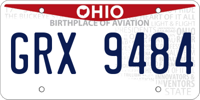 OH license plate GRX9484