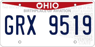 OH license plate GRX9519