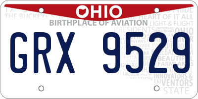 OH license plate GRX9529