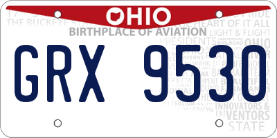 OH license plate GRX9530