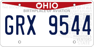 OH license plate GRX9544