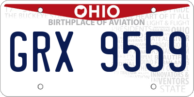 OH license plate GRX9559