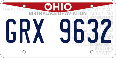 OH license plate GRX9632