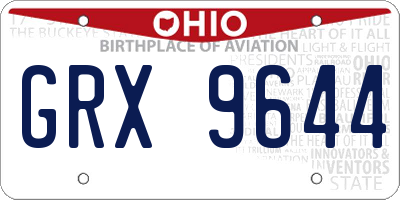 OH license plate GRX9644