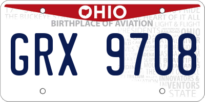 OH license plate GRX9708