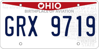 OH license plate GRX9719