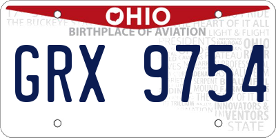 OH license plate GRX9754