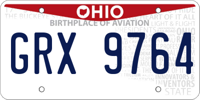 OH license plate GRX9764