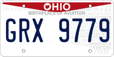 OH license plate GRX9779