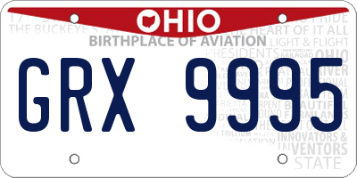OH license plate GRX9995
