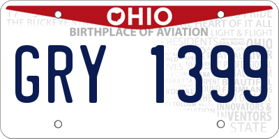 OH license plate GRY1399