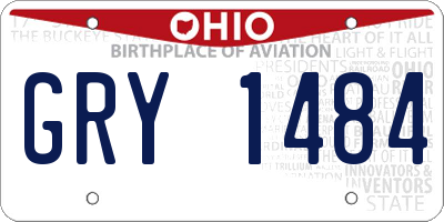 OH license plate GRY1484