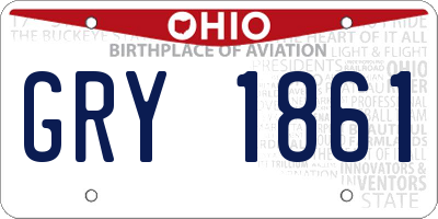 OH license plate GRY1861