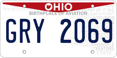 OH license plate GRY2069