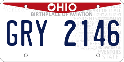 OH license plate GRY2146