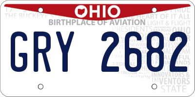 OH license plate GRY2682