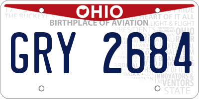 OH license plate GRY2684