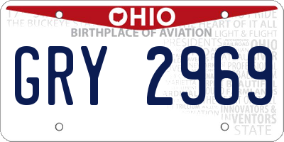 OH license plate GRY2969