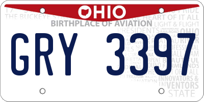 OH license plate GRY3397