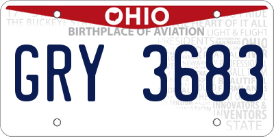 OH license plate GRY3683