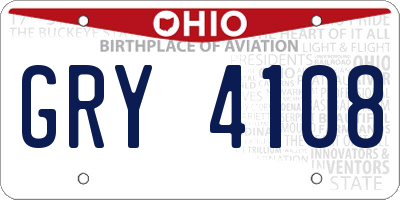 OH license plate GRY4108
