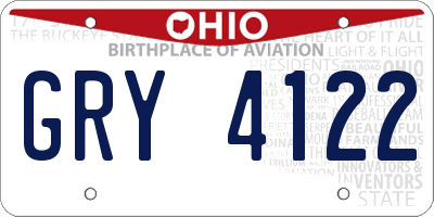 OH license plate GRY4122